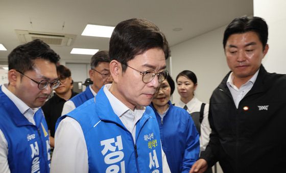 정원오 후보, '돈의동 쪽방촌 온기창고' 찾아
