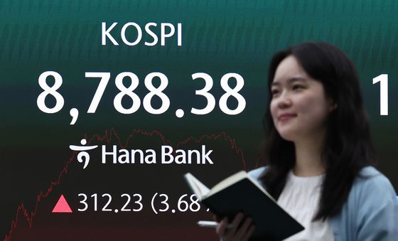코스피, 8788.38…종가 기준 사상 최고치