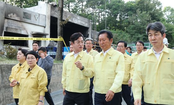 한화에어로스페이스 현장 살펴보는 정청래 대표