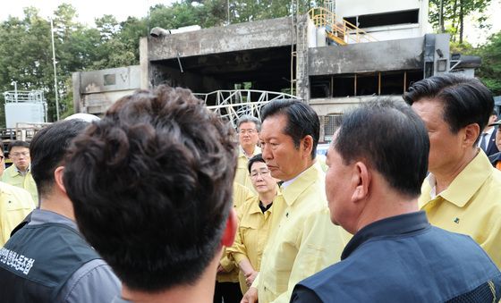 사고 현장 찾은 정청래 대표