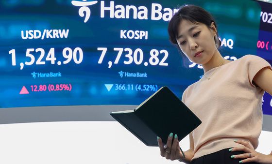 코스피, 하락 마감