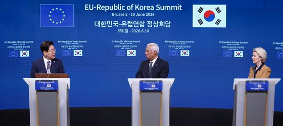 이재명 대통령 '한·EU 공동언론발표'