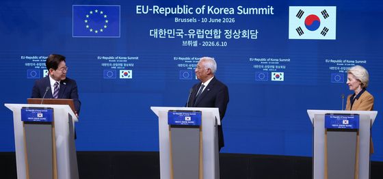이재명 대통령 '한·EU 공동언론발표'