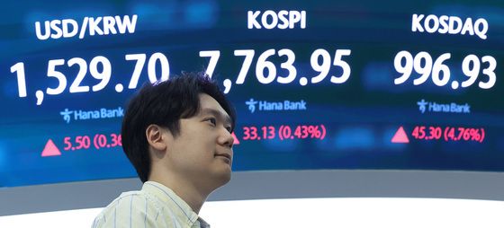 '오락가락' 코스피, 0.4% 오른 7,763…코스닥 4.7% 급등