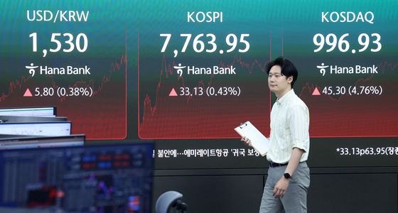 오락가락 코스피, 계속된 중동 불확실성으로 7700선 마감