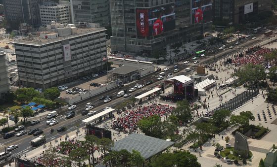 태극전사 향한 뜨거운 응원전