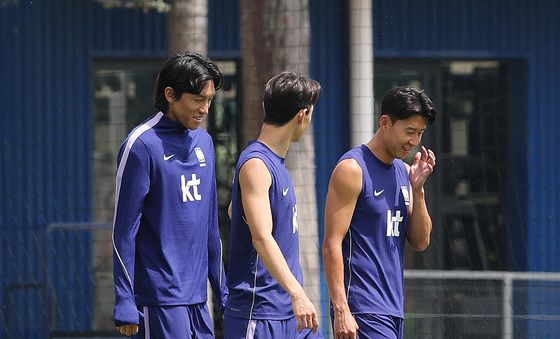 회복 훈련 나선 손흥민·이재성·김승규