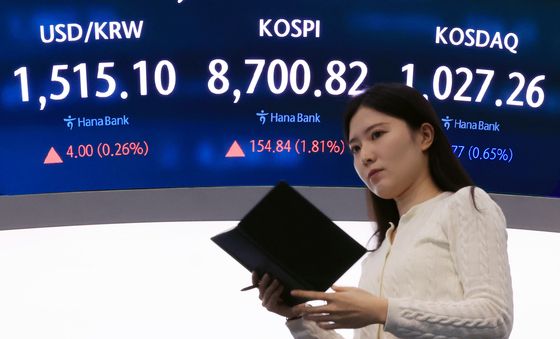 코스피, 종전 합의에 8700선 회복