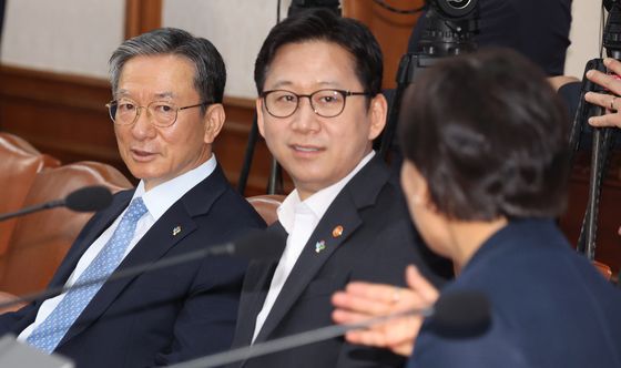 대화하는 배경훈·송미령·정성호