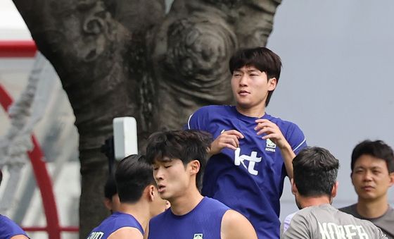 훈련하는 배준호·김태현