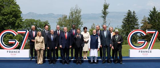 이재명 대통령 'G7 정상회의 기념촬영'