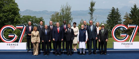 G7 정상회의 기념촬영