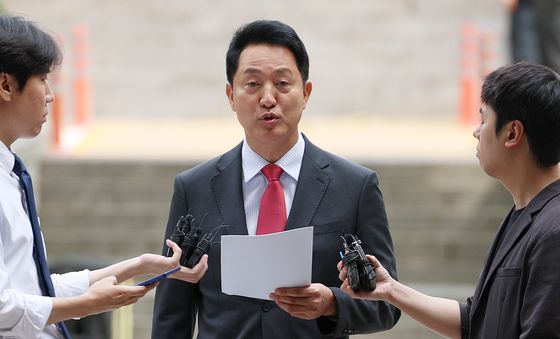 입장문 발표햐는 오세훈 서울시장