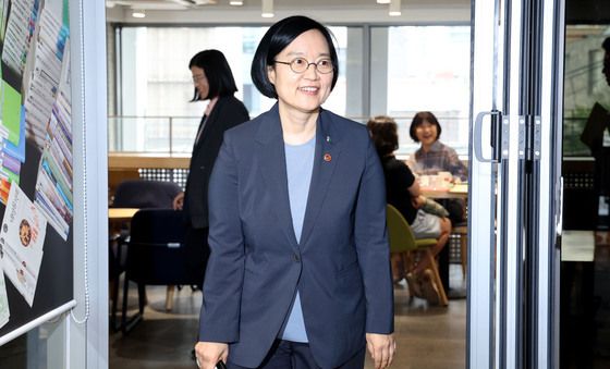 실무공직자 간담회 참석하는 한성숙 후보자