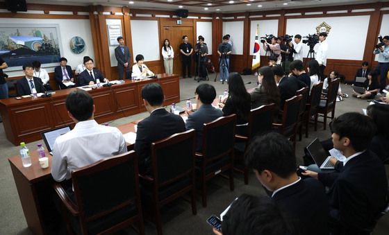 중앙선관위 항의 방문한 전국 대학 총학생회