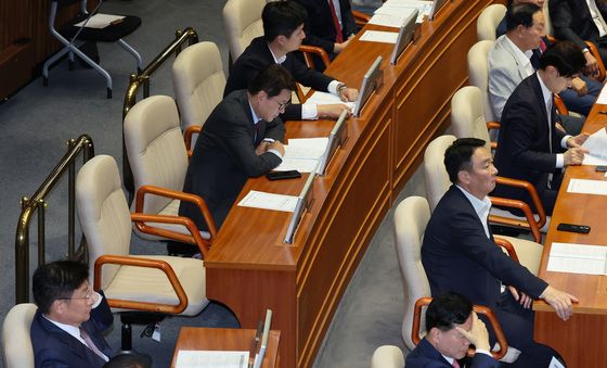 입원한 장동혁 대표 빈자리