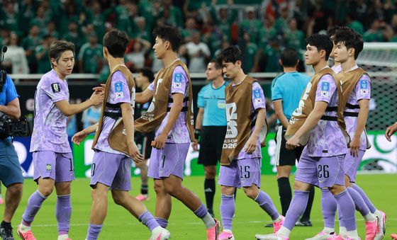 아쉽게 패배한 대한민국 축구대표팀