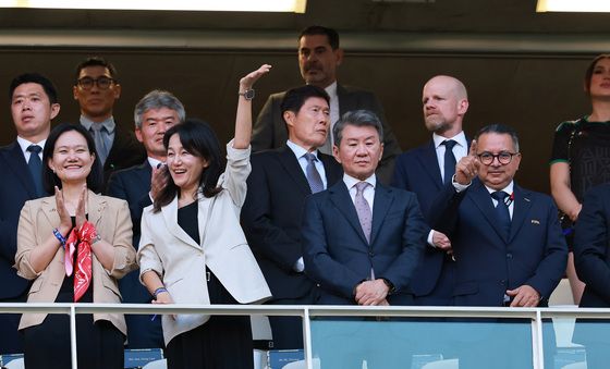 대한민국vs멕시코 경기 찾은 정몽규 대한축구협회장