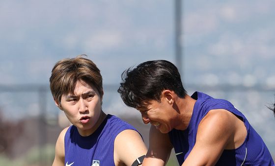 훈련하는 손흥민·이강인