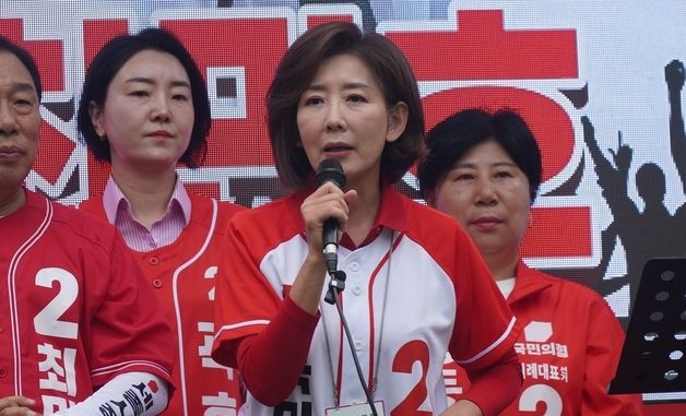 나경원 세종 방문, 국민의힘 최민호 후보 지원 유세