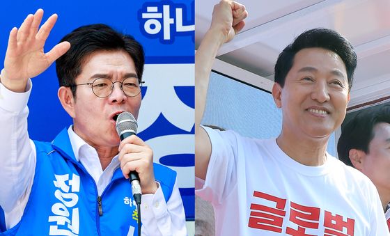 'D-1' 지지 호소하는 정원오·오세훈