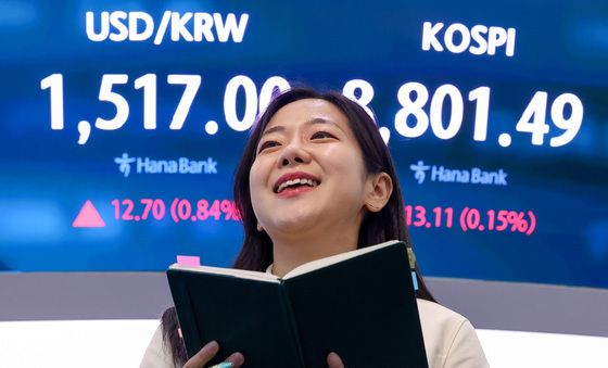 8800선 돌파한 코스피