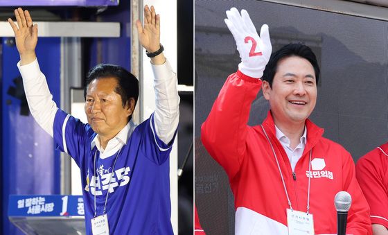 막판 표심 잡기 나선 정청래·장동혁