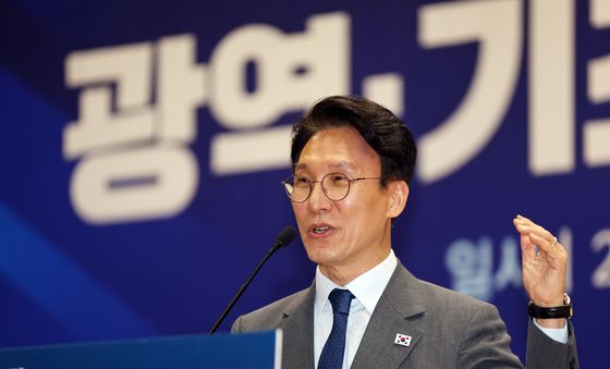 축사하는 김민석 국무총리