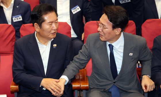 손잡은 김민석·정청래