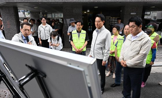 오세훈 시장, 관악구 상습침수지역 현장 방문