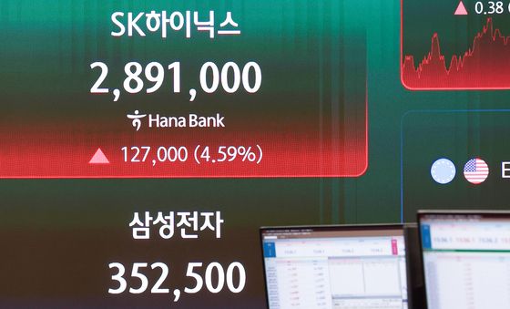 하이닉스, 장중 삼성전자 넘어 코스피 시총 1위