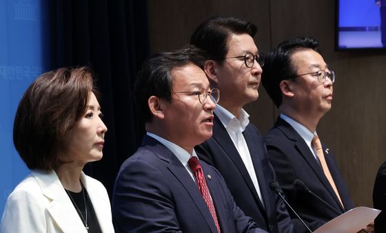 이화영 전 부지사 1심 유죄 선고 관련 기자회견하는 국민의힘 국조특위
