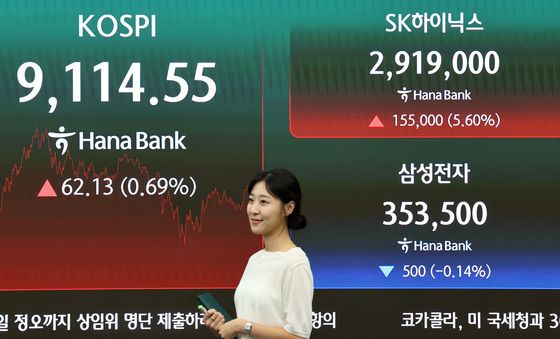 코스피 상승 전환, 하이닉스 시총 1위 등극