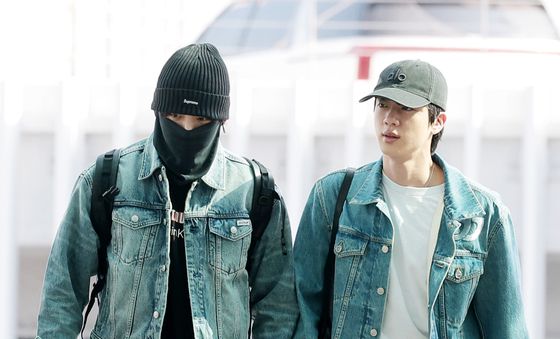 정국·진, 출국하는 청청 형제