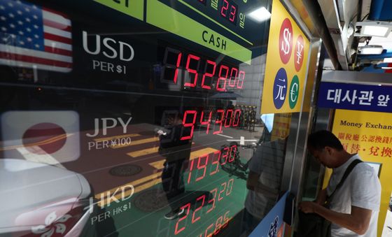 환율, 15일 만에 1540원대