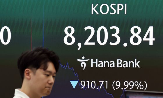 코스피 폭락…8203.84