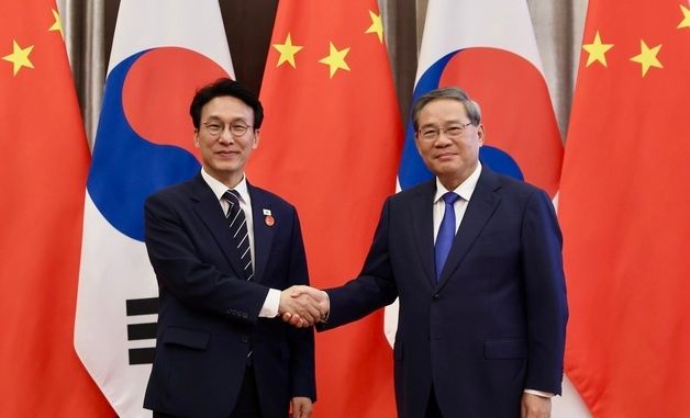김민석 국무총리, 리창 국무원 총리와 회담