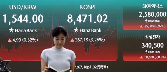 급락 하루 만에 코스피 8470선 회복