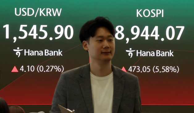 코스피 장 초반 5% 이상 급등…매수 사이드카 발동