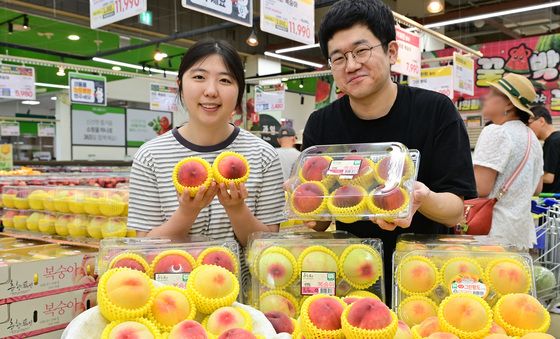 '새콤달콤 복숭아 드셔보세요'