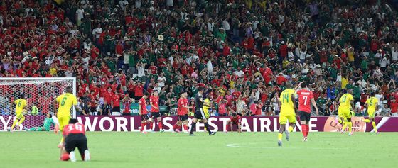 한국축구 졸전끝에 남아공에 패배