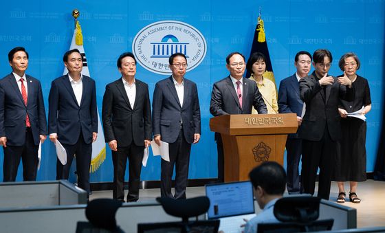 이재명정부 안보정책 관련 기자회견 연 국민의힘 원외당협위원장들