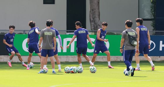 '훈련하는 대한민국 축구대표팀'