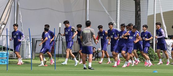 대한민국 축구대표팀 '훈련에 집중'