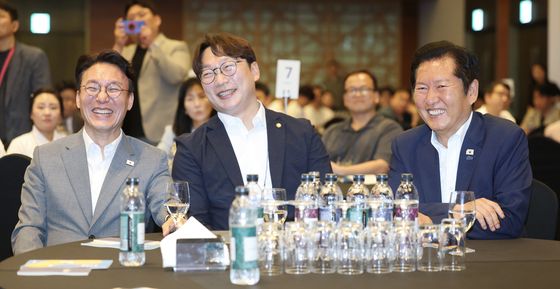 활짝 웃는 김민석·정청래