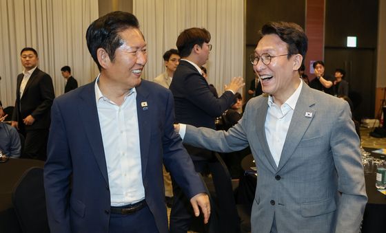 화기애애한 김민석·정청래