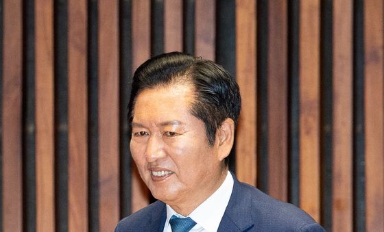 의원총회 참석하는 정청래