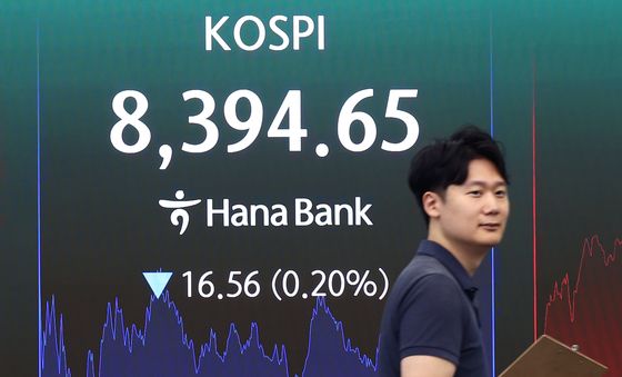 코스피, 8390선 장마감