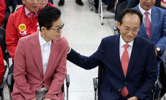 대화하는 이철우·추경호