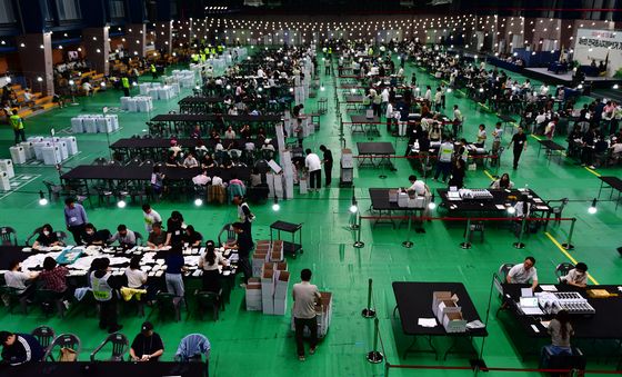 제9회 전국동시지방선거 포항 개표 시작